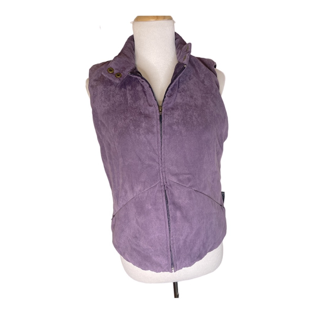 Columbia Purple Suede Zip Front Vest